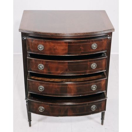 Edwardian Bow Front Chest, Kommode, Mahagoni