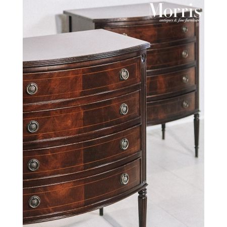 Edwardian Bow Front Chest, Kommode, Mahagoni