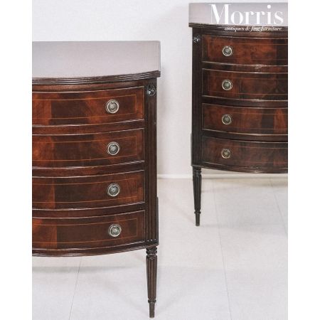 Edwardian Bow Front Chest, Kommode, Mahagoni