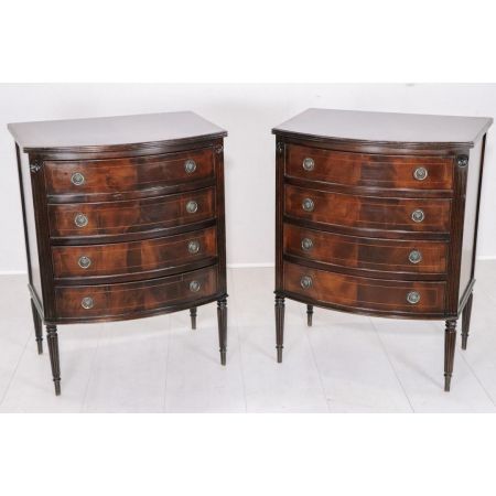 Edwardian Bow Front Chest, Kommode, Mahagoni
