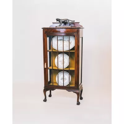 Edwardian China Cabinet, Display Cabinet, Glasschrank, Vitrine ca. 1910