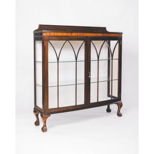 Edwardian Display Cabinet, Vitrine, China Cabinet, Bücherschrank