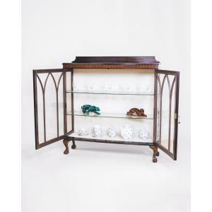 Edwardian Display Cabinet, Vitrine, China Cabinet, Bücherschrank