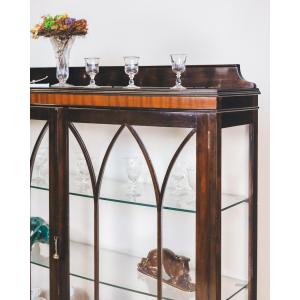Edwardian Display Cabinet, Vitrine, China Cabinet, Bücherschrank