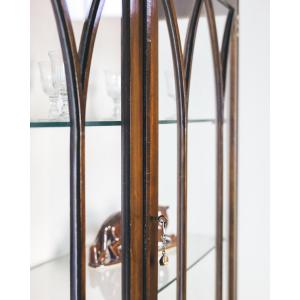 Edwardian Display Cabinet, Vitrine, China Cabinet, Bücherschrank