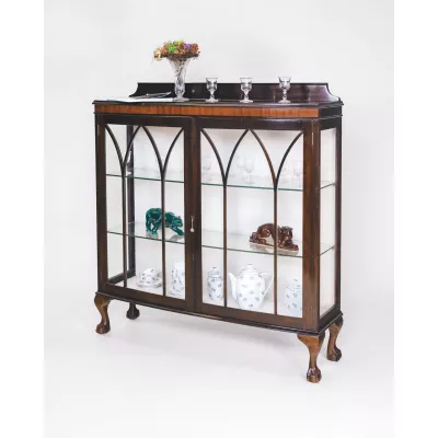 Edwardian Display Cabinet, Vitrine, China Cabinet, Bücherschrank