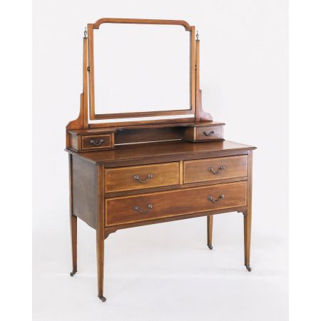 Antik Edwardian Dressing Table, Spiegelkommode, ca. 1910, Mahagoni