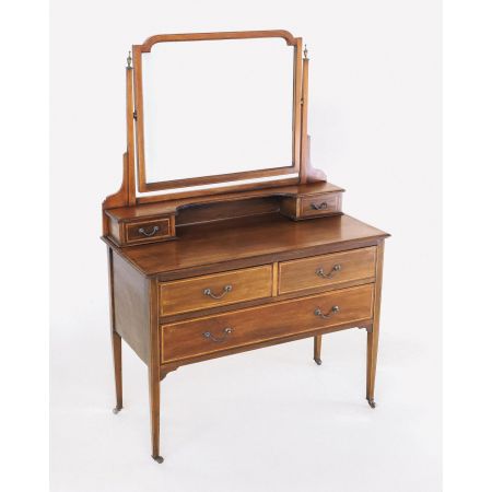 Antik Edwardian Dressing Table, Spiegelkommode, ca. 1910, Mahagoni