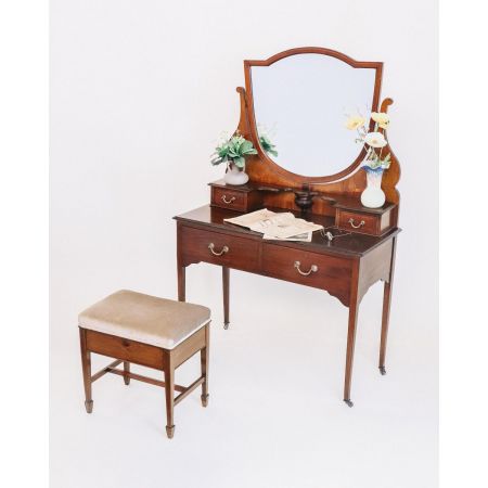 Antik Edwardian Schminktisch, Kommode mit Spiegel, Dressing Table