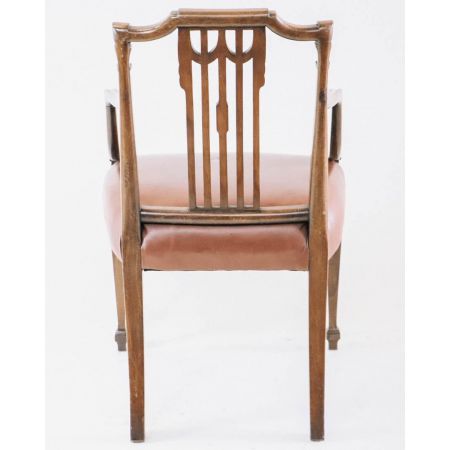 Ein Paar viktorianische Stühle mit Ledersitz im Regency Stil