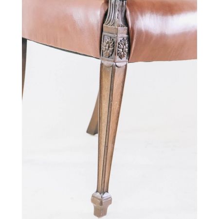 Ein Paar viktorianische Stühle mit Ledersitz im Regency Stil