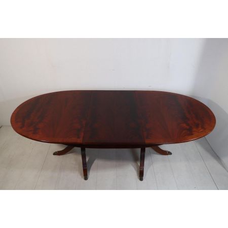 Eleganter ausziehbarer Esstisch - D-End Table / Two Pillar Table - in Mahagoni, englisch