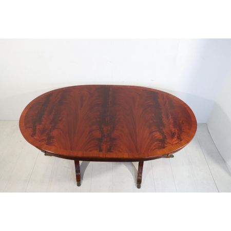 Eleganter ausziehbarer Esstisch - D-End Table / Two Pillar Table - in Mahagoni, englisch