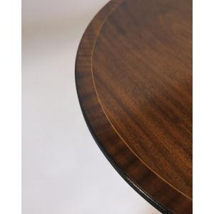 Englischer D-End Table / Esstisch, Mahagoni, Tisch mit feiner Bandintarsie - sofort lieferbar