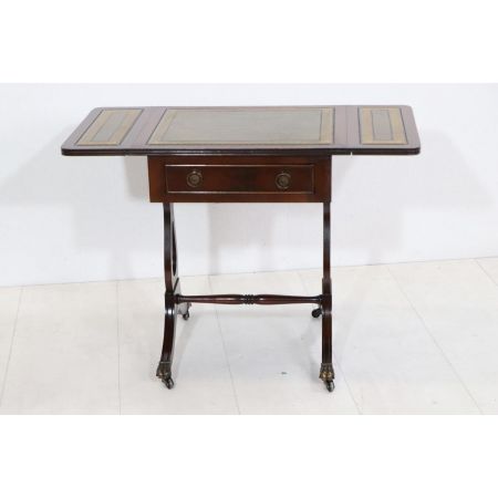 Englischer Drop Leaf Harp Table, vergrößerbarer Beistelltisch