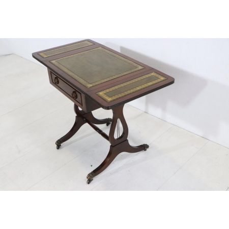 Englischer Drop Leaf Harp Table, vergrößerbarer Beistelltisch