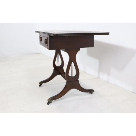 Englischer Drop Leaf Harp Table, vergrößerbarer Beistelltisch