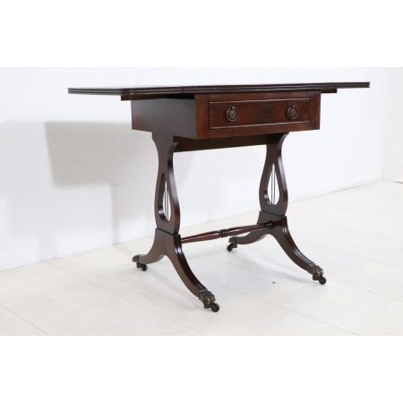 Englischer Drop Leaf Harp Table, vergrößerbarer Beistelltisch