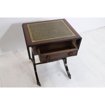 Englischer Drop Leaf Harp Table, vergrößerbarer Beistelltisch