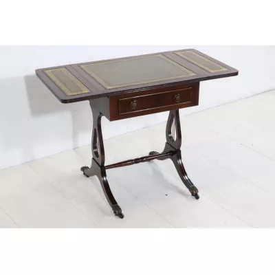 Englischer Drop Leaf Harp Table, vergrößerbarer Beistelltisch