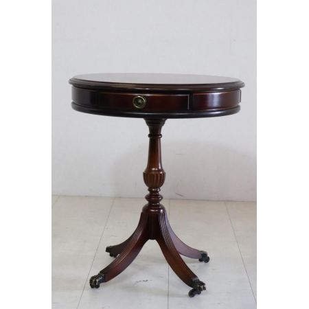 Englischer Drum Table "Esher" in Mahagoni, handgefertigt