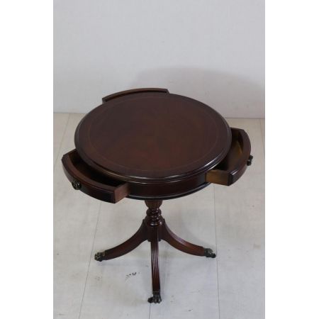 Englischer Drum Table "Esher" in Mahagoni, handgefertigt