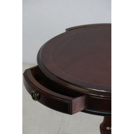 Englischer Drum Table "Esher" in Mahagoni, handgefertigt