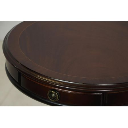 Englischer Drum Table "Esher" in Mahagoni, handgefertigt