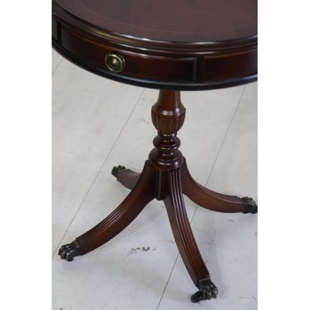 Englischer Drum Table "Esher" in Mahagoni, handgefertigt