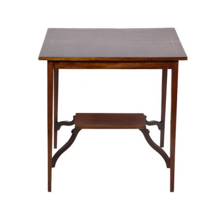 Antiker englischer Lamp Table / Lampentisch mit tollen Intarsien, in hellem Mahagoni, ca. 1900