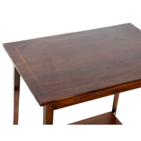 Antiker englischer Lamp Table / Lampentisch mit tollen Intarsien, in hellem Mahagoni, ca. 1900