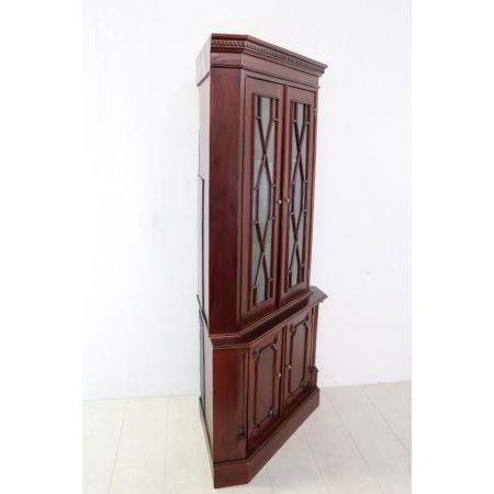Englischer Mahagoni Eckschrank mit Verglasung im Regency Stil - sofort lieferbar