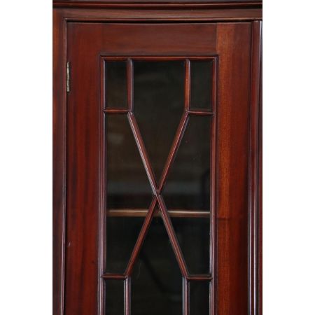 Englischer Mahagoni Eckschrank mit Verglasung im Regency Stil - sofort lieferbar