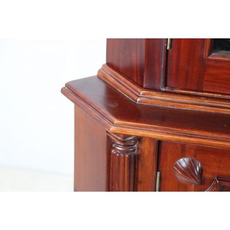 Englischer Mahagoni Eckschrank mit Verglasung im Regency Stil - sofort lieferbar