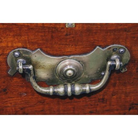 Englischer Mahagoni Pedestal Desk, Schreibtisch mit Lederfläche, Partners Desk