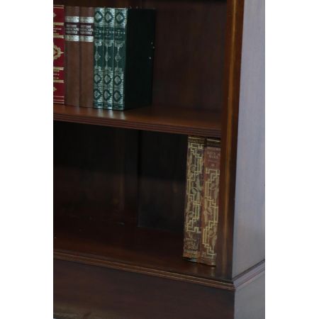 Englisches Open Bookcase mit Blumen Intarsien, in Mahagoni