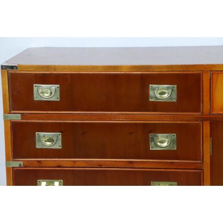 Englisches Sideboard / Fernsehbank im Military Style, in Eibe