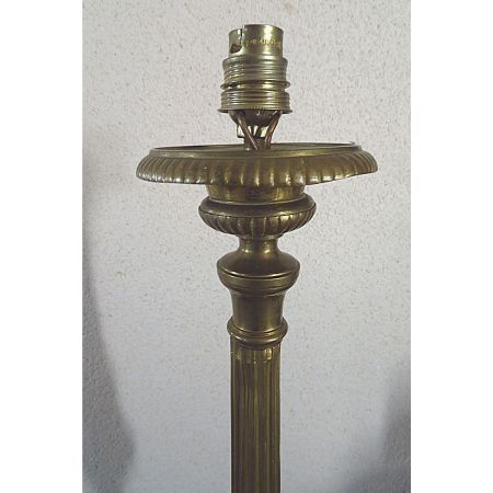 Französische Messingleuchte im Art nouveau Stil