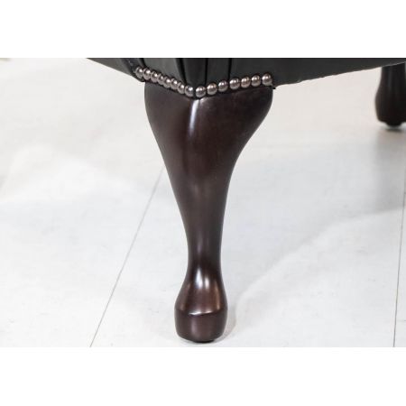 Massiver Chesterfield Hocker Queen Anne