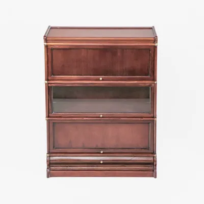 Englisches Barrister Bookcase mit Sockelschublade