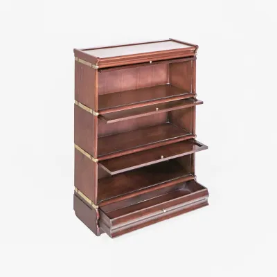 Englisches Barrister Bookcase mit Sockelschublade