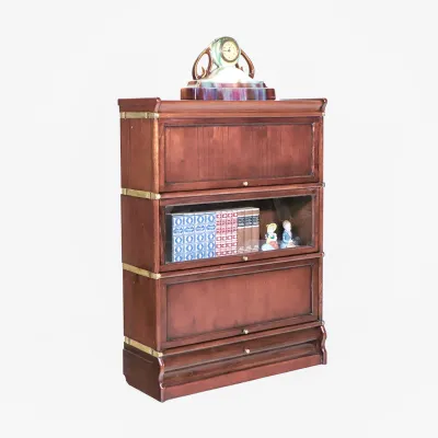 Englisches Barrister Bookcase mit Sockelschublade