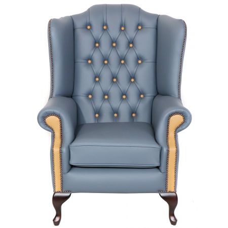 Chesterfield Ohrensessel "Grand Queen Anne Chair" Harlequinn