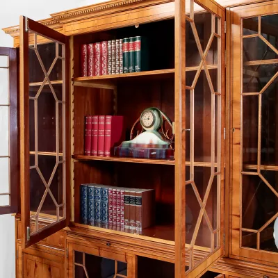Edwardian Style Breakfront Bookcase