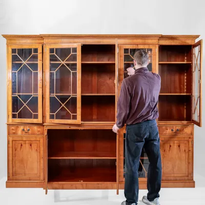 Edwardian Style Breakfront Bookcase