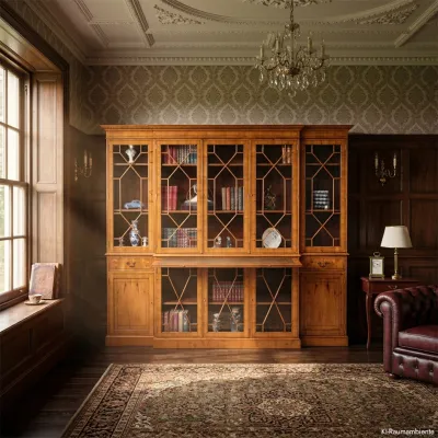 Edwardian Style Breakfront Bookcase
