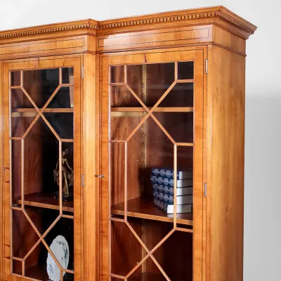 Edwardian Style Breakfront Bookcase