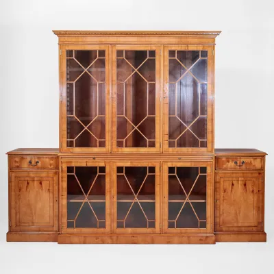 Edwardian Style Breakfront Bookcase