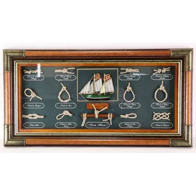 Große Knotentafel aus Frankreich, Vintage