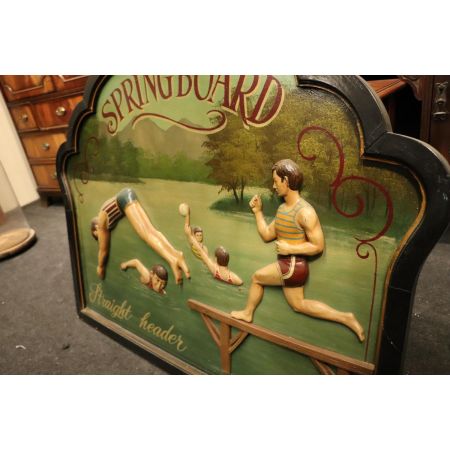 Handbemaltes Vintage Sprungbrett